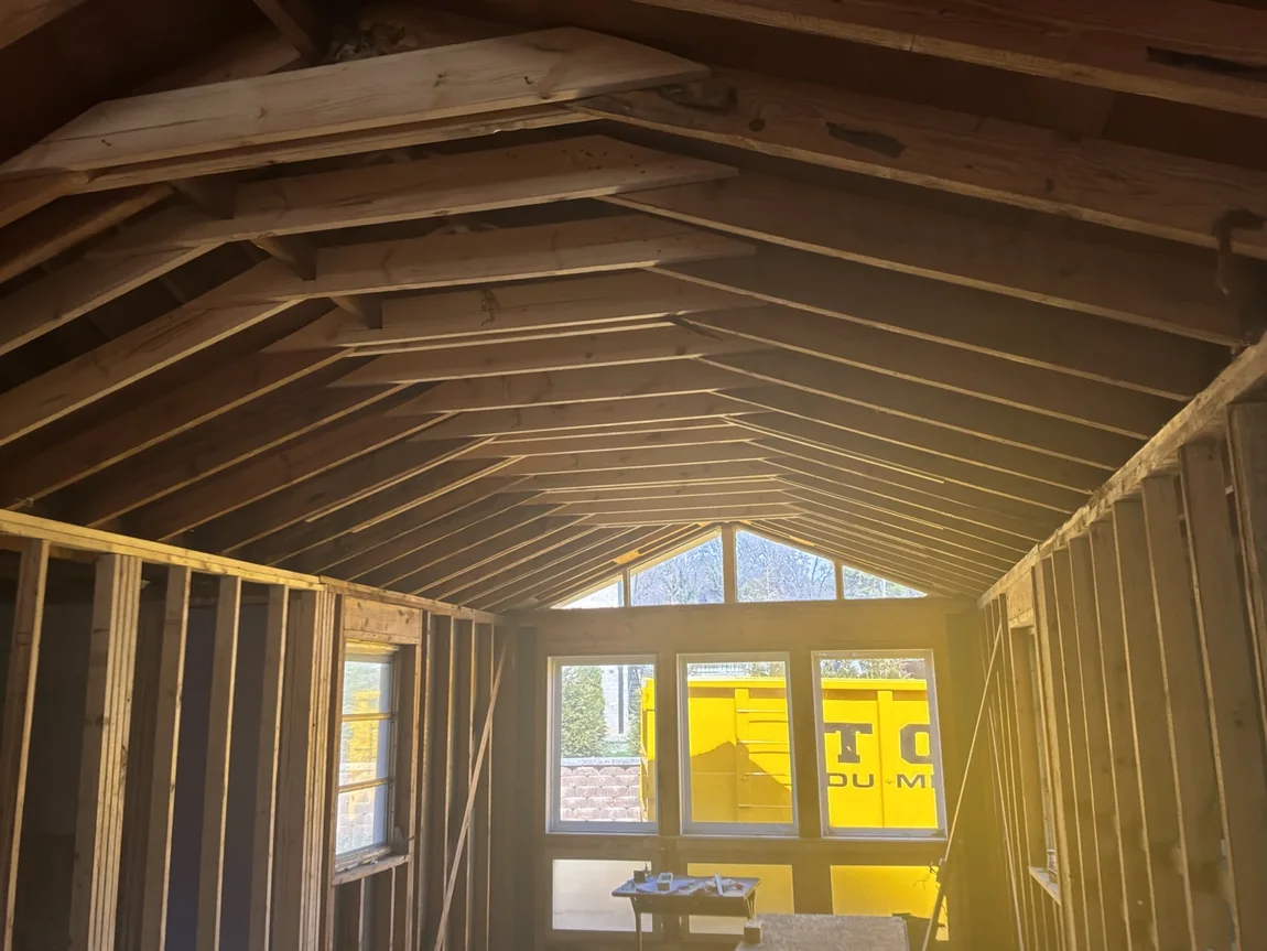 Roof framing and room layout